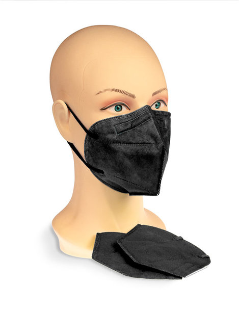 FFP2 Maske, schwarz, Gr. L